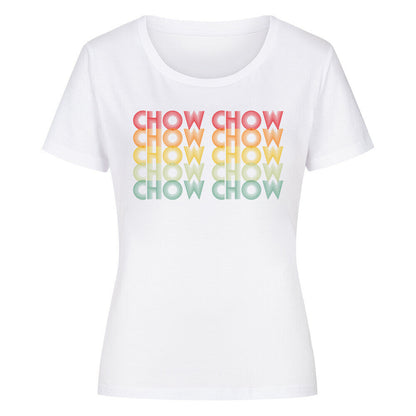 Premium Organic Damen-Shirt "Chow-Chow" Weiß – hunde-shirt.de