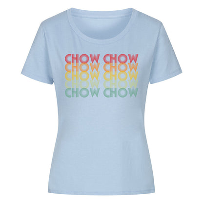 Premium Organic Damen-Shirt "Chow-Chow" Sky Blue – hunde-shirt.de