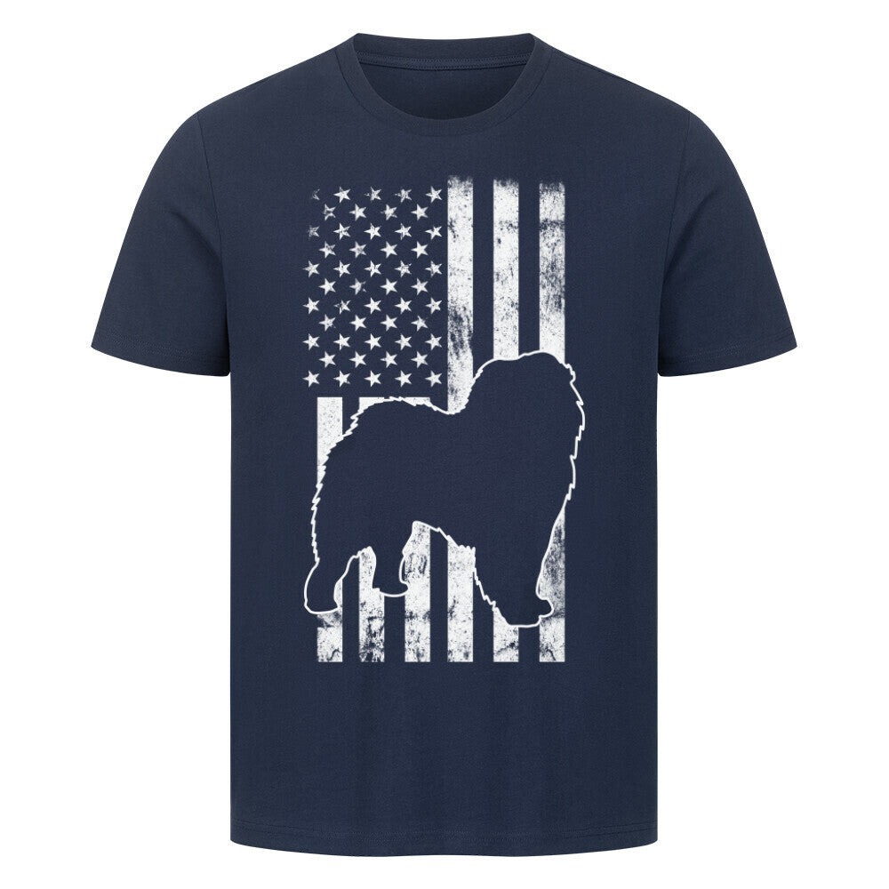 Premium T-Shirt "Chow-Chow - Flag" French Navy – hunde-shirt.de