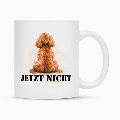 Tasse "Cockapoo ( hell ) - JETZT NICHT" Weiß – hunde-shirt.de