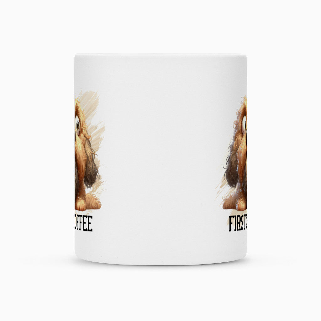 Tasse "Cockapoo - First Coffee" – hunde-shirt.de