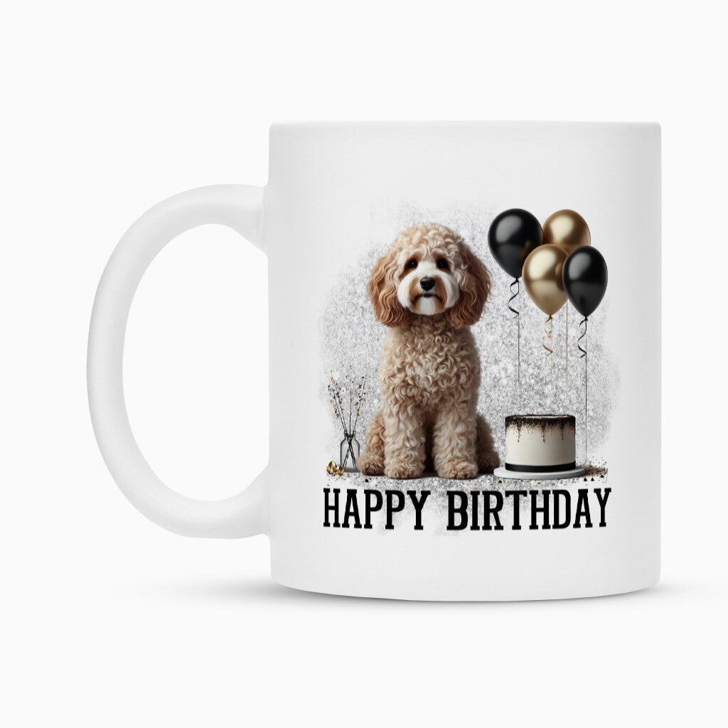 Tasse "Cockapoo - Happy Birthday" – hunde-shirt.de