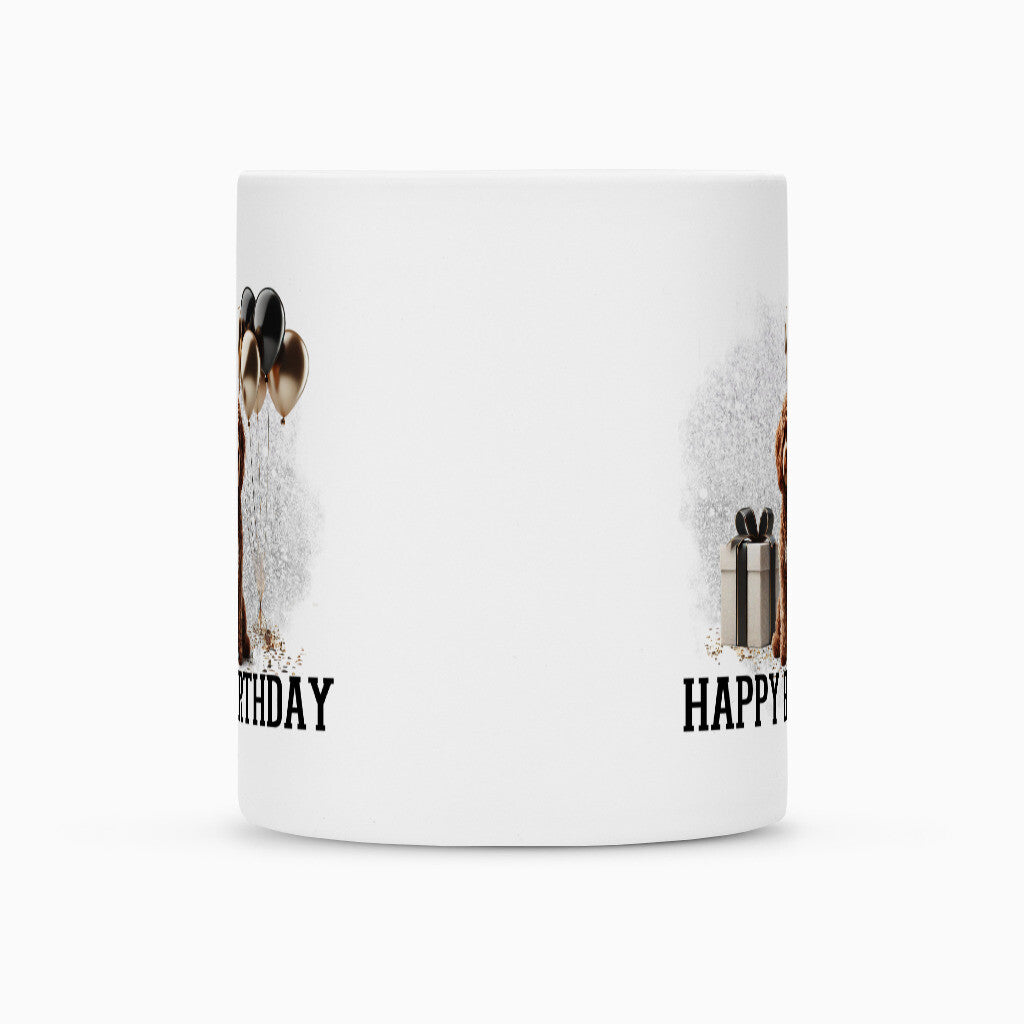 Tasse "Cockapoo ( braun ) - Happy Birthday" – hunde-shirt.de
