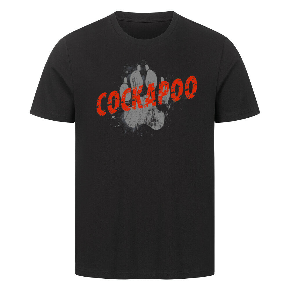 Premium T-Shirt "Cockapoo - PAW" Schwarz – hunde-shirt.de
