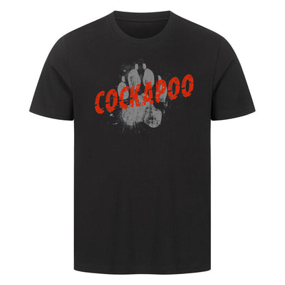 Premium T-Shirt "Cockapoo - PAW" Schwarz – hunde-shirt.de