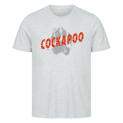 Premium T-Shirt "Cockapoo - PAW" Heather Grey – hunde-shirt.de