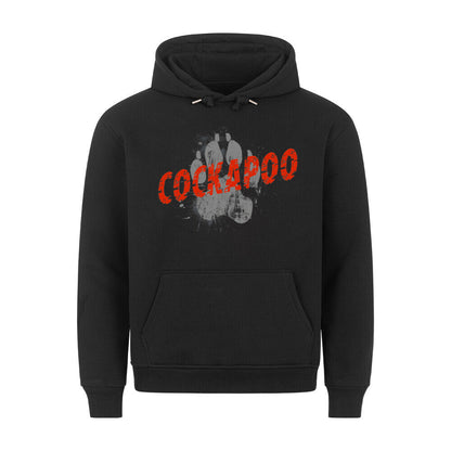 Premium Hoodie "Cockapoo - PAW" Schwarz – hunde-shirt.de