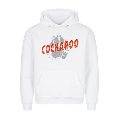 Premium Hoodie "Cockapoo - PAW" Weiß – hunde-shirt.de