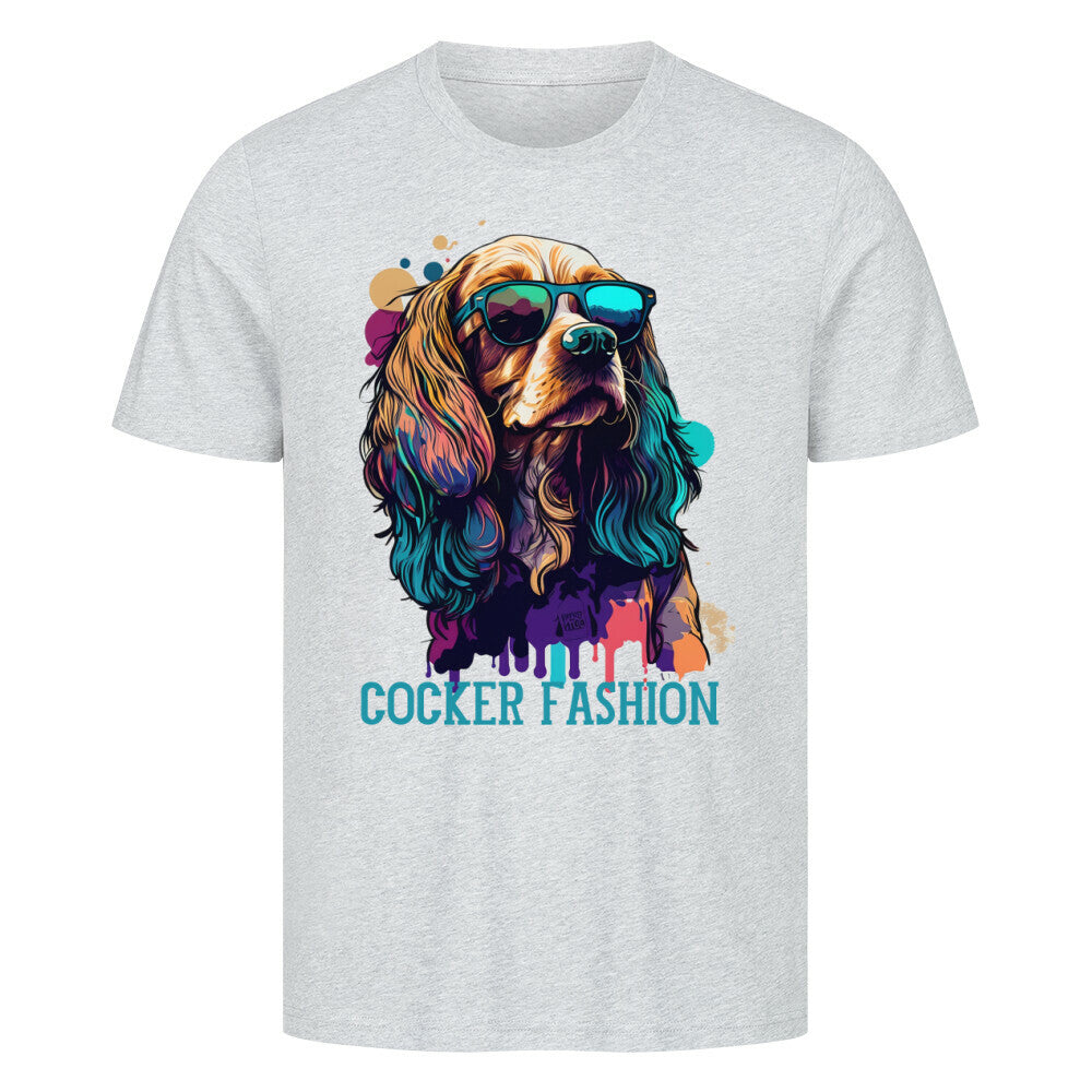 Premium T-Shirt "Cocker Spaniel - Fashion" Heather Grey – hunde-shirt.de