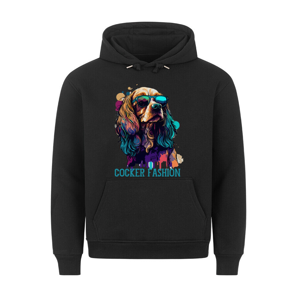 Premium Hoodie "Cocker Spaniel - Fashion" Schwarz – hunde-shirt.de