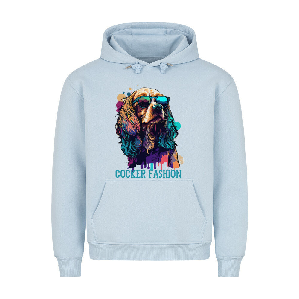 Premium Hoodie "Cocker Spaniel - Fashion" Babyblau – hunde-shirt.de