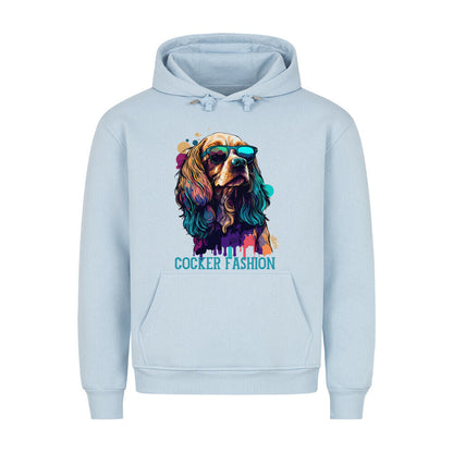 Premium Hoodie "Cocker Spaniel - Fashion" Babyblau – hunde-shirt.de