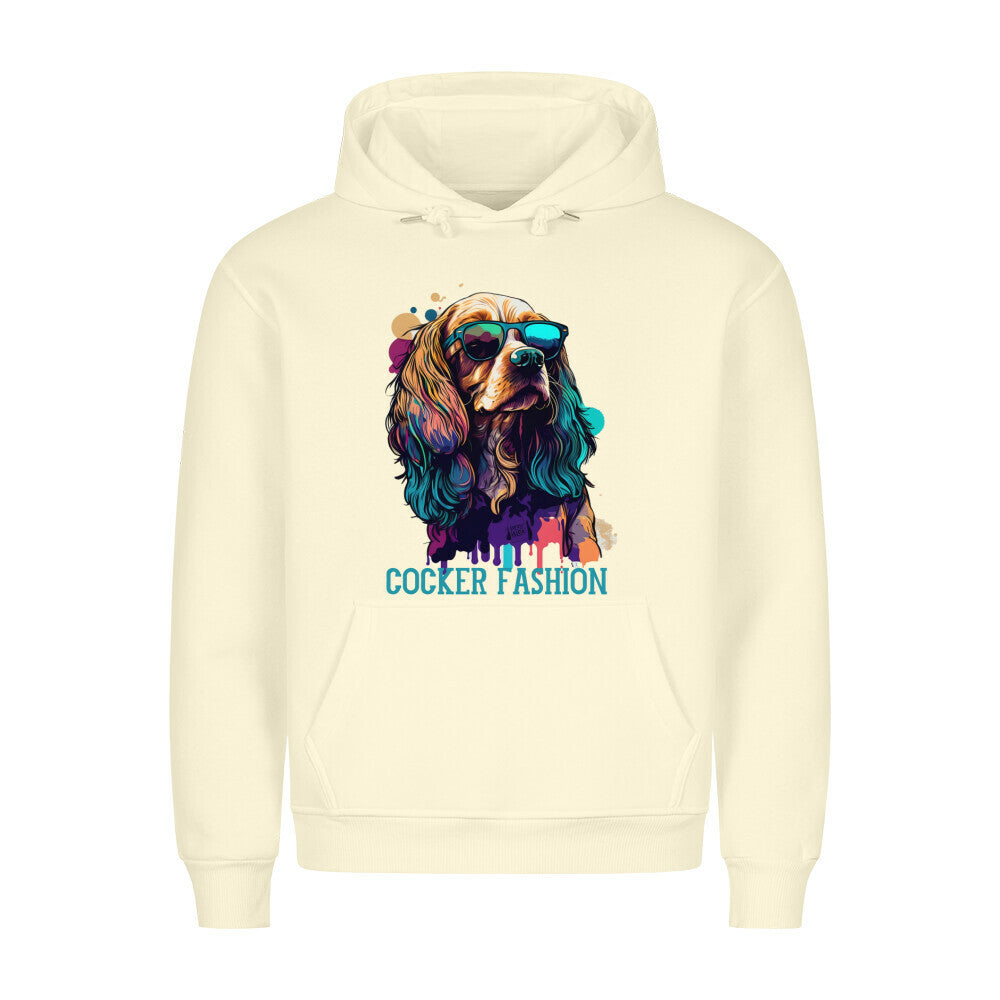 Premium Hoodie "Cocker Spaniel - Fashion" Beige – hunde-shirt.de