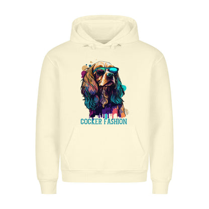Premium Hoodie "Cocker Spaniel - Fashion" Beige – hunde-shirt.de