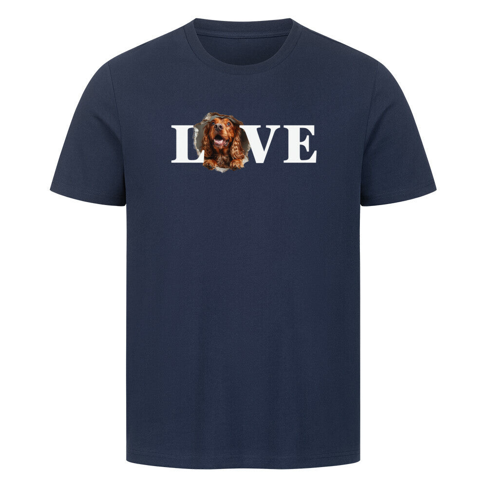 Premium T-Shirt "Cocker Spaniel - LOVE 2" French Navy – hunde-shirt.de