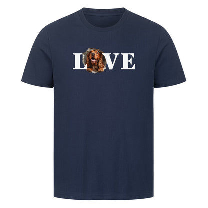 Premium T-Shirt "Cocker Spaniel - LOVE 2" French Navy – hunde-shirt.de
