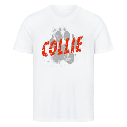 Premium T-Shirt "Collie - PAW" Weiß – hunde-shirt.de