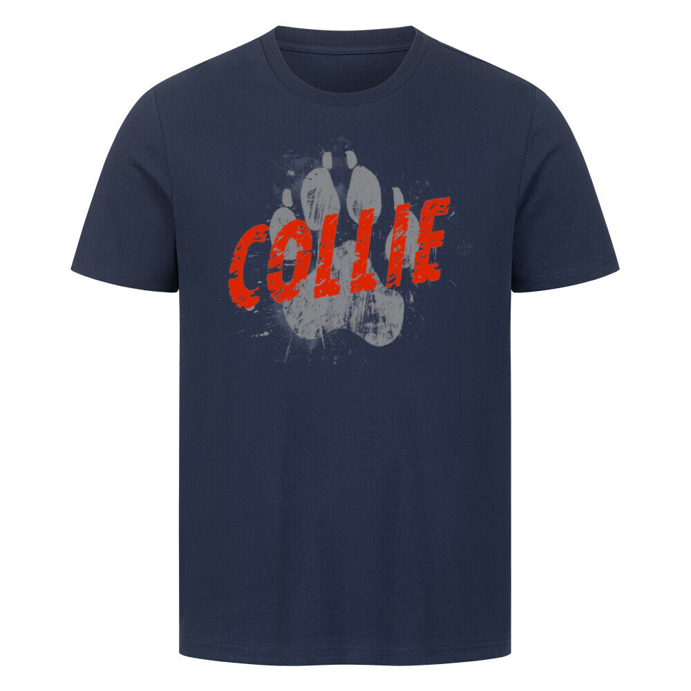 Premium T-Shirt "Collie - PAW" French Navy – hunde-shirt.de