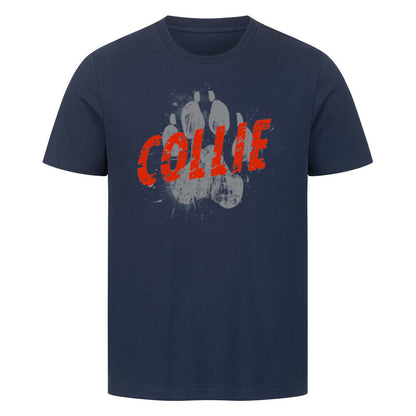 Premium T-Shirt "Collie - PAW" French Navy – hunde-shirt.de