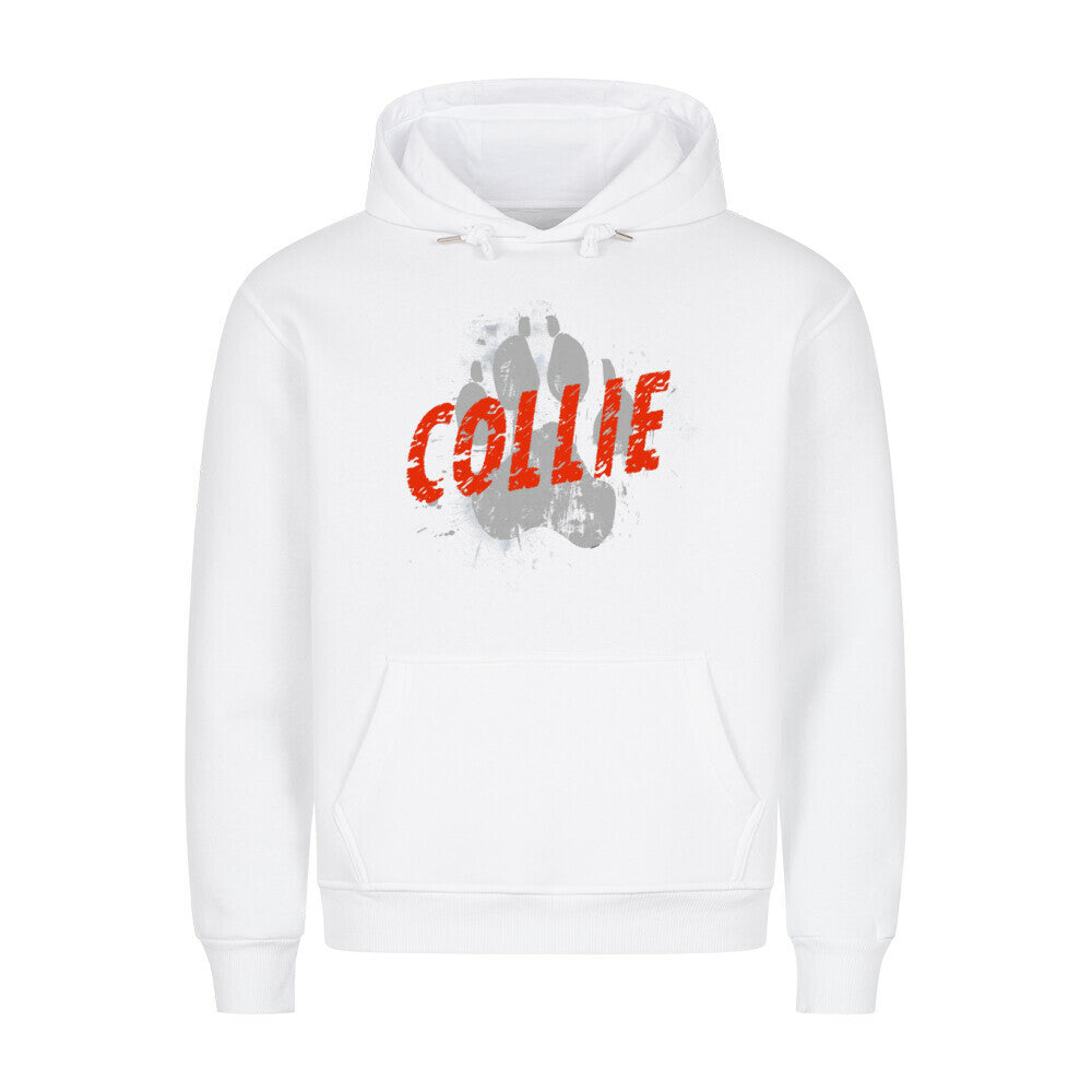 Premium Hoodie "Collie - PAW" Weiß – hunde-shirt.de