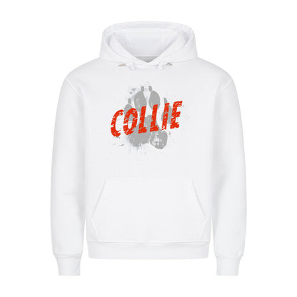 Premium Hoodie "Collie - PAW" Weiß – hunde-shirt.de