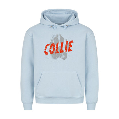 Premium Hoodie "Collie - PAW" Babyblau – hunde-shirt.de