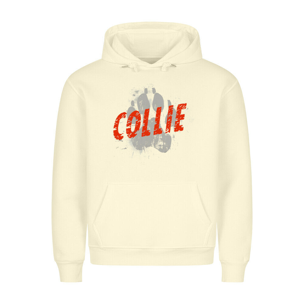 Premium Hoodie "Collie - PAW" Beige – hunde-shirt.de