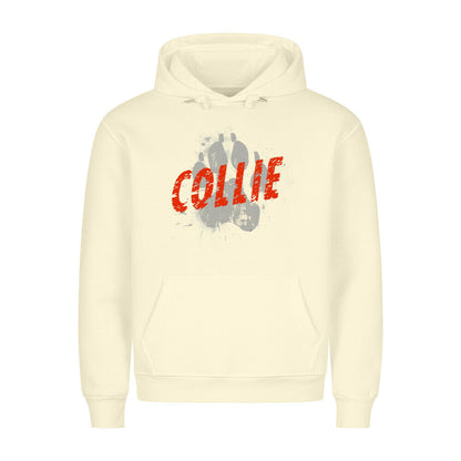 Premium Hoodie "Collie - PAW" Beige – hunde-shirt.de
