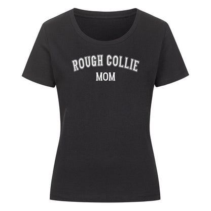 Premium Organic Damen-Shirt "Collie - MOM" Schwarz – hunde-shirt.de