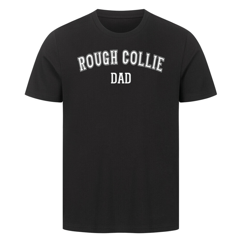 Premium T-Shirt "Collie - DAD" Schwarz – hunde-shirt.de