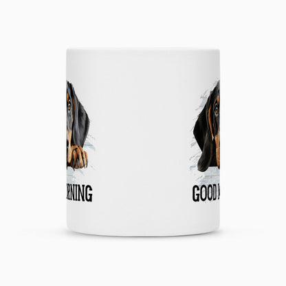 Tasse "Coonhound ( b + t ) - Good Morning" – hunde-shirt.de