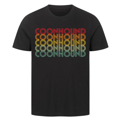 Premium T-Shirt "Coonhound - Retro" Schwarz – hunde-shirt.de