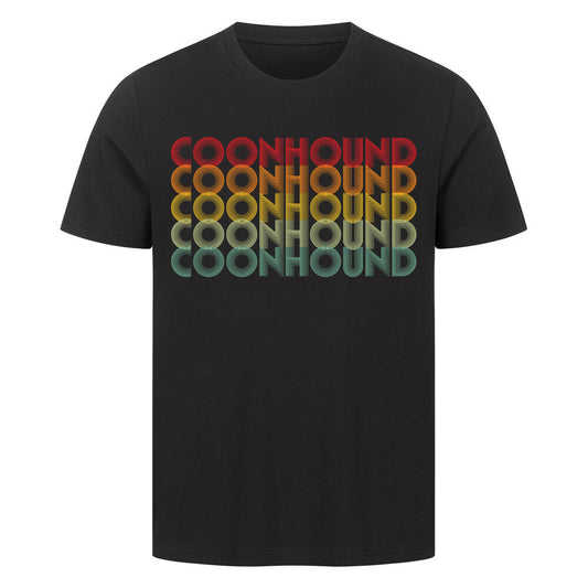 Premium T-Shirt "Coonhound - Retro" Schwarz – hunde-shirt.de
