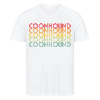 Premium T-Shirt "Coonhound - Retro" Weiß – hunde-shirt.de