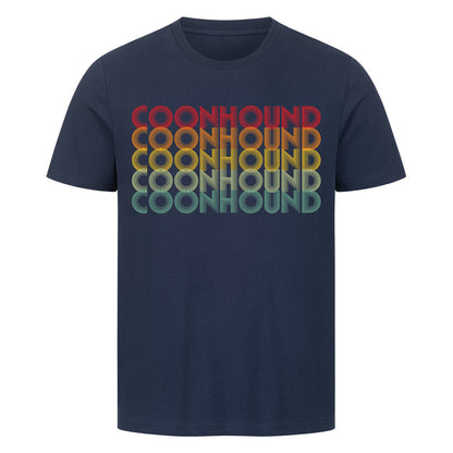 Premium T-Shirt "Coonhound - Retro" French Navy – hunde-shirt.de