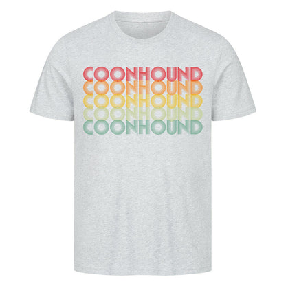 Premium T-Shirt "Coonhound - Retro" Heather Grey – hunde-shirt.de