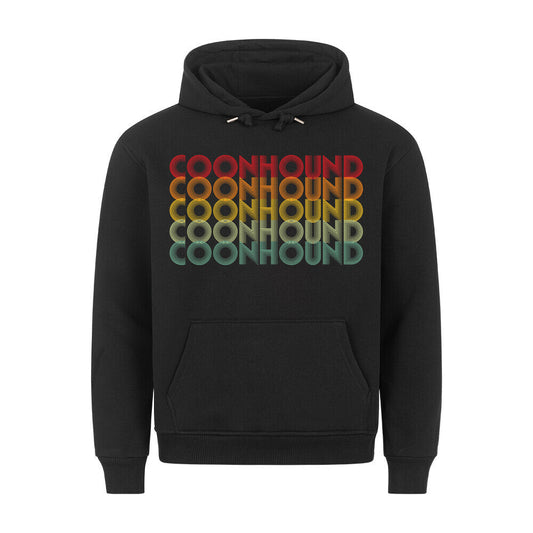 Premium Hoodie "Coonhound - Retro" Schwarz – hunde-shirt.de