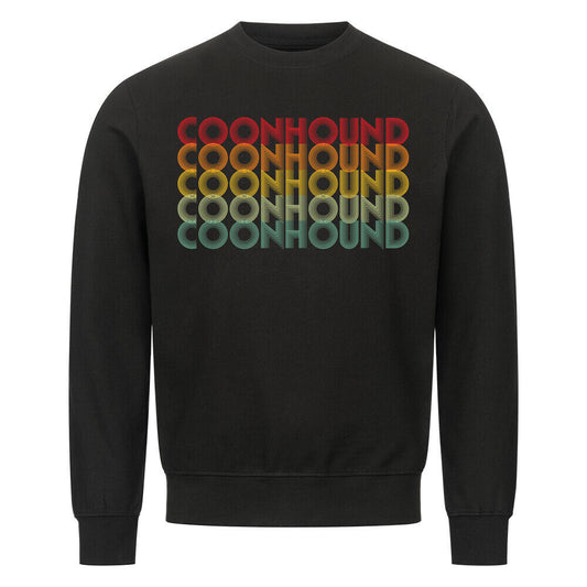 Premium Sweatshirt "Coonhound - Retro" Schwarz – hunde-shirt.de