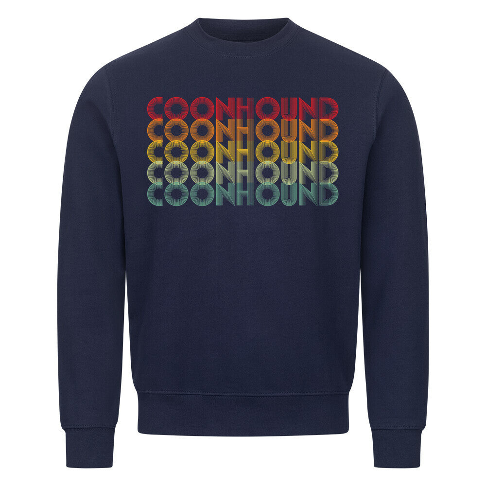 Premium Sweatshirt "Coonhound - Retro" Navy Blue – hunde-shirt.de