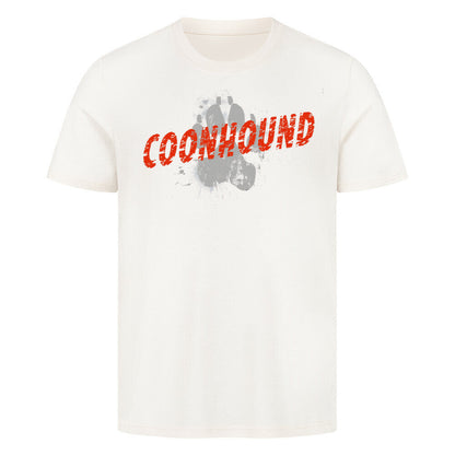 Premium T-Shirt "Coonhound - PAW" Natural Raw – hunde-shirt.de