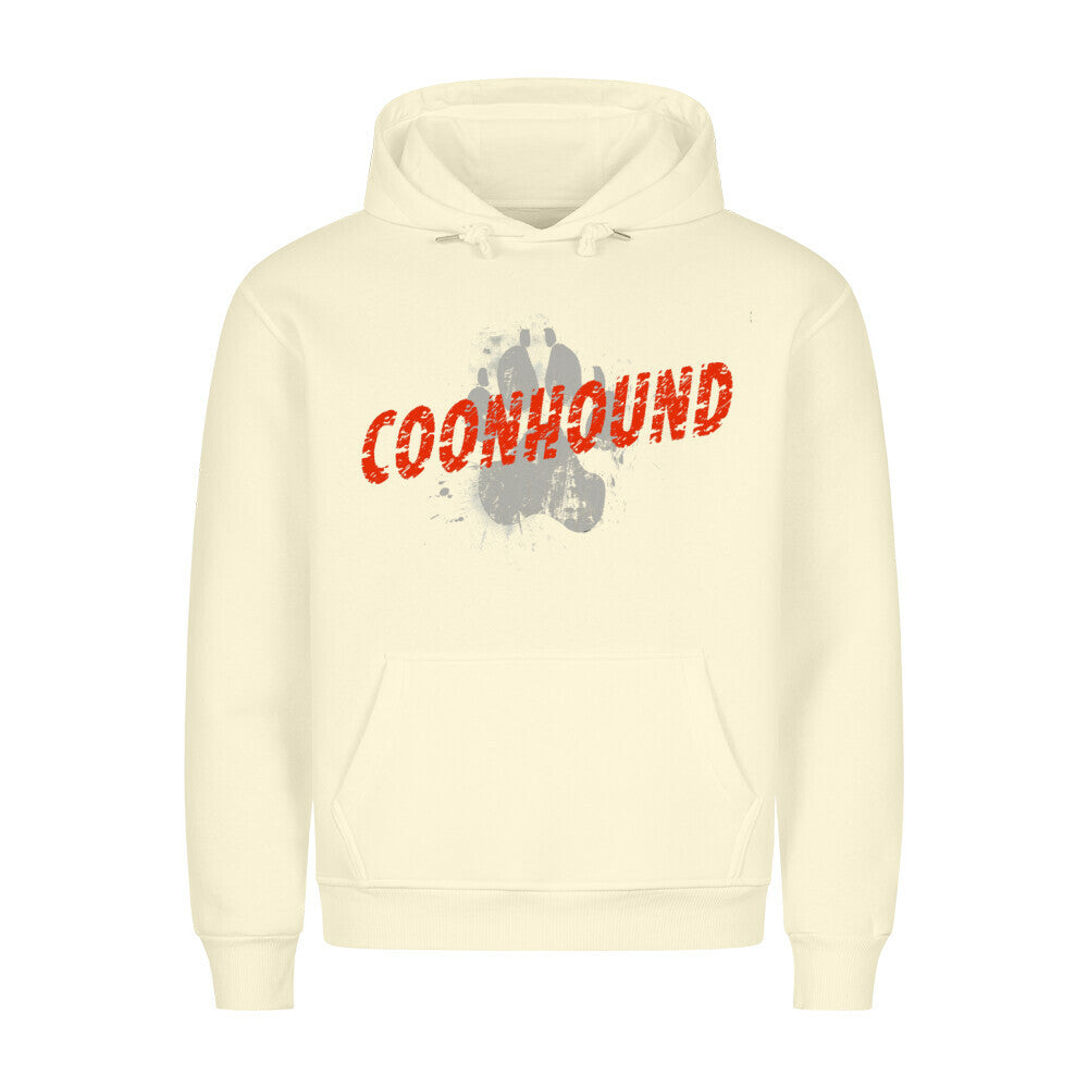 Premium Hoodie "Coonhound - PAW" Beige – hunde-shirt.de