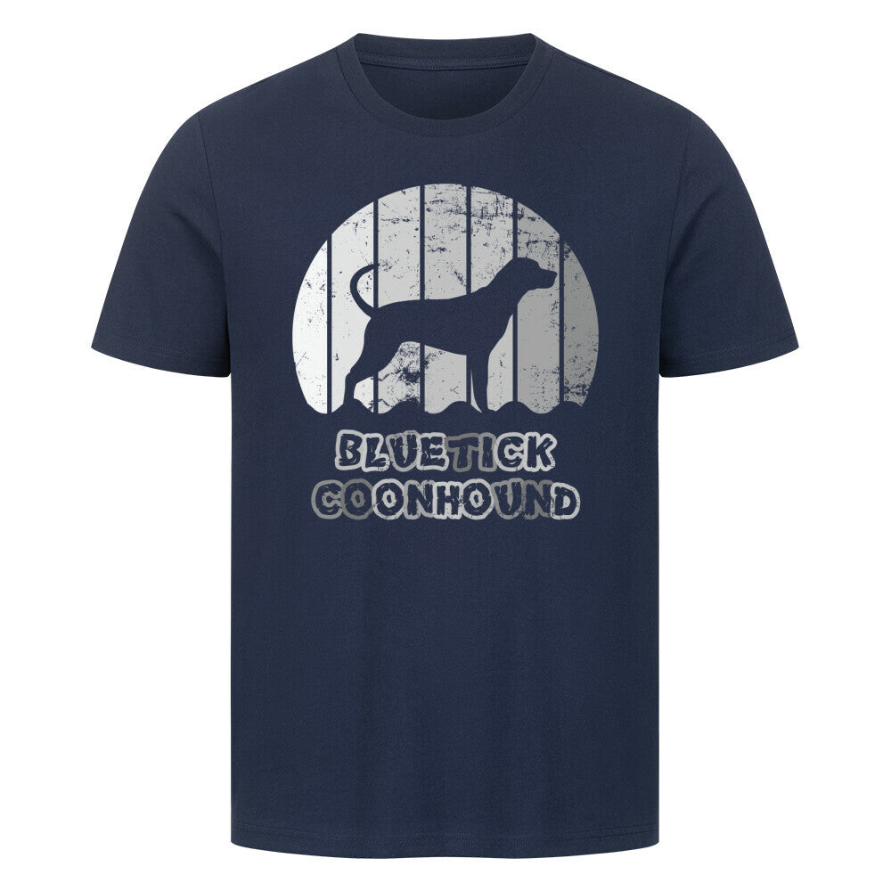 Premium T-Shirt "Coonhound - Bluetick" French Navy – hunde-shirt.de