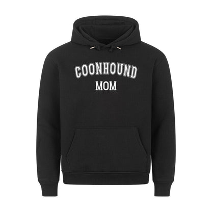 Premium Hoodie "Coonhound - MOM" Schwarz – hunde-shirt.de
