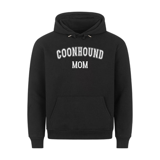 Premium Hoodie "Coonhound - MOM" Schwarz – hunde-shirt.de