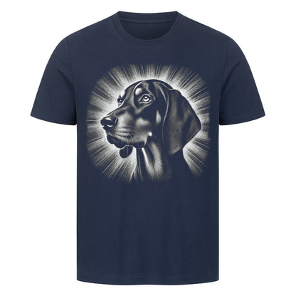 Premium T-Shirt "Coonhound - Black & Tan" French Navy – hunde-shirt.de