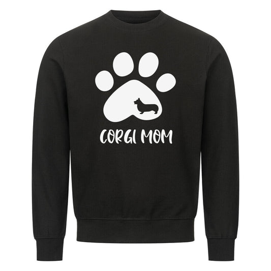 Premium Sweatshirt "Corgi - MOM" Schwarz – hunde-shirt.de