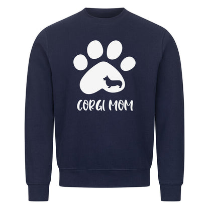 Premium Sweatshirt "Corgi - MOM" Navy Blue – hunde-shirt.de