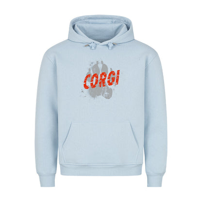 Premium Hoodie "Corgi - PAW" Babyblau – hunde-shirt.de