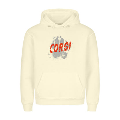 Premium Hoodie "Corgi - PAW" Beige – hunde-shirt.de