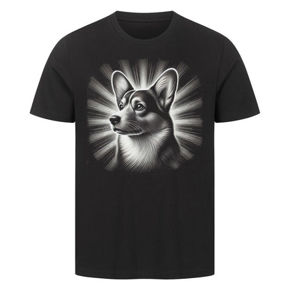 Premium T-Shirt "Pembroke Welsh Corgi - Shine" Schwarz – hunde-shirt.de